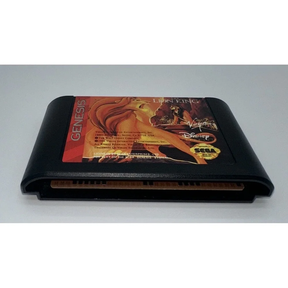 LION KING (SEGA GENESIS, 1994) COMPLETE CIB - HANG TAB GAME CASE MANUAL DISNEY